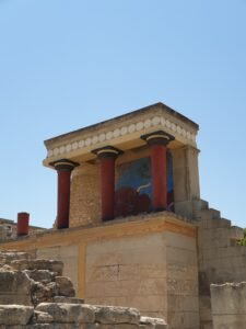 Part of building in Knosos palace at Crete