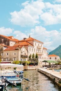 Houses in Perast Boka Kotorska bay montenegro