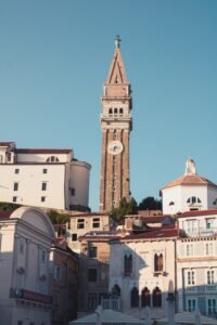 Piran clock tower Slovenia
